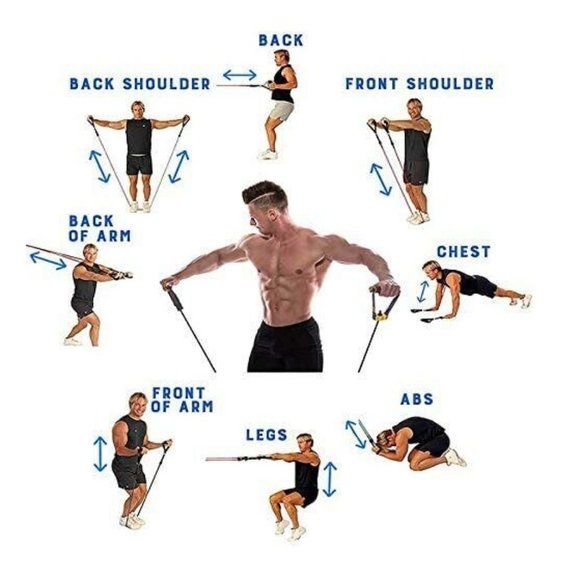 Exercise Bands - Home Gym - Strength Training Resistance Bands - 11 Piece Set - Picture 8 of 16